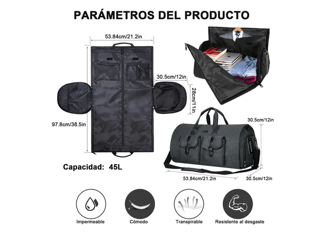 Foto 4 pulgar | Portatrajes Xtellar Plegable Gris