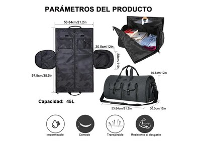 Foto 3 | Portatrajes Xtellar Plegable Gris