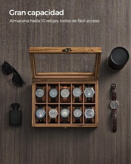 Foto 2 | Caja de Relojes Songmics 10 Compartimentos