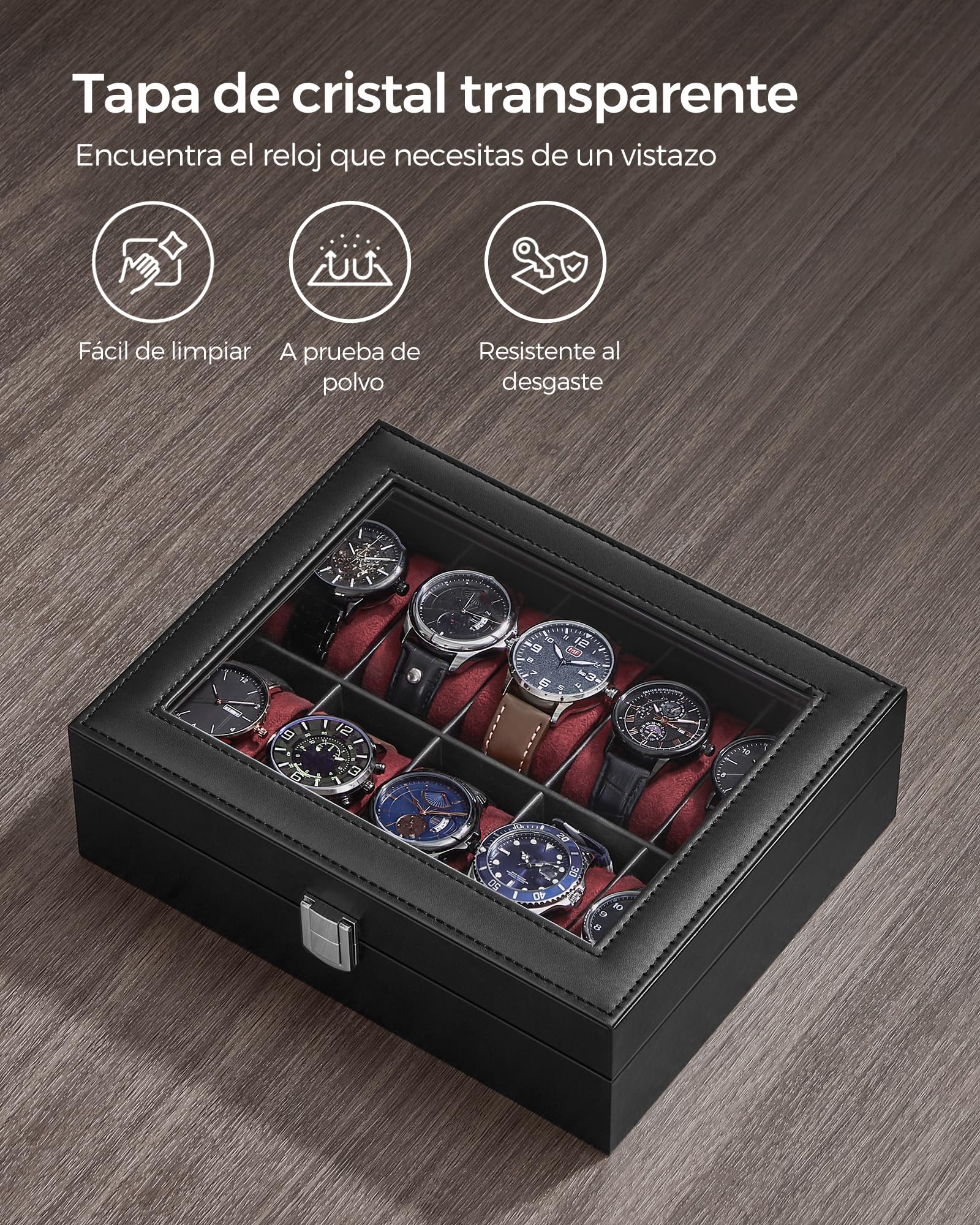 Foto 7 | Organizador de Relojes Songmics 10 Compartimentos