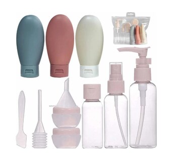 Foto 1 | Juego Xtellar 12 Piezas Contenedor Botellas Para Viaje Crema Shampoo