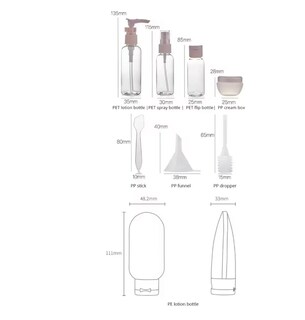 Foto 3 | Juego Xtellar 12 Piezas Contenedor Botellas Para Viaje Crema Shampoo