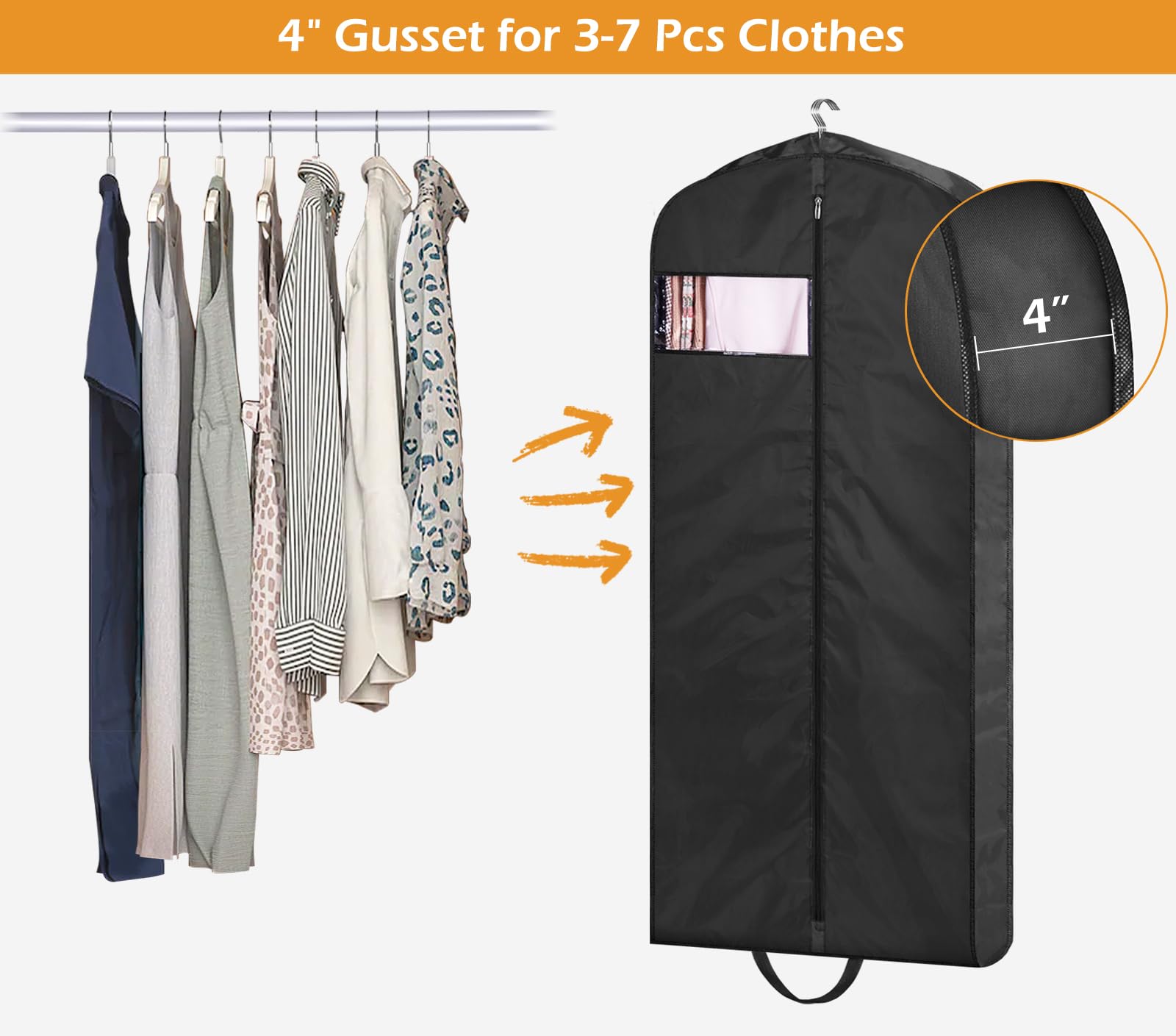 Foto 6 pulgar | Bolsa de Ropa Misslo Impermeable Negro 43 Pulgadas - Venta Internacional