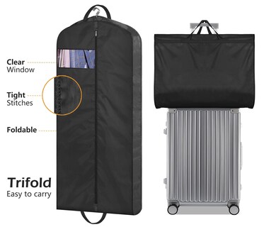 Foto 7 | Bolsa de Ropa Misslo Impermeable Negro 43 Pulgadas - Venta Internacional