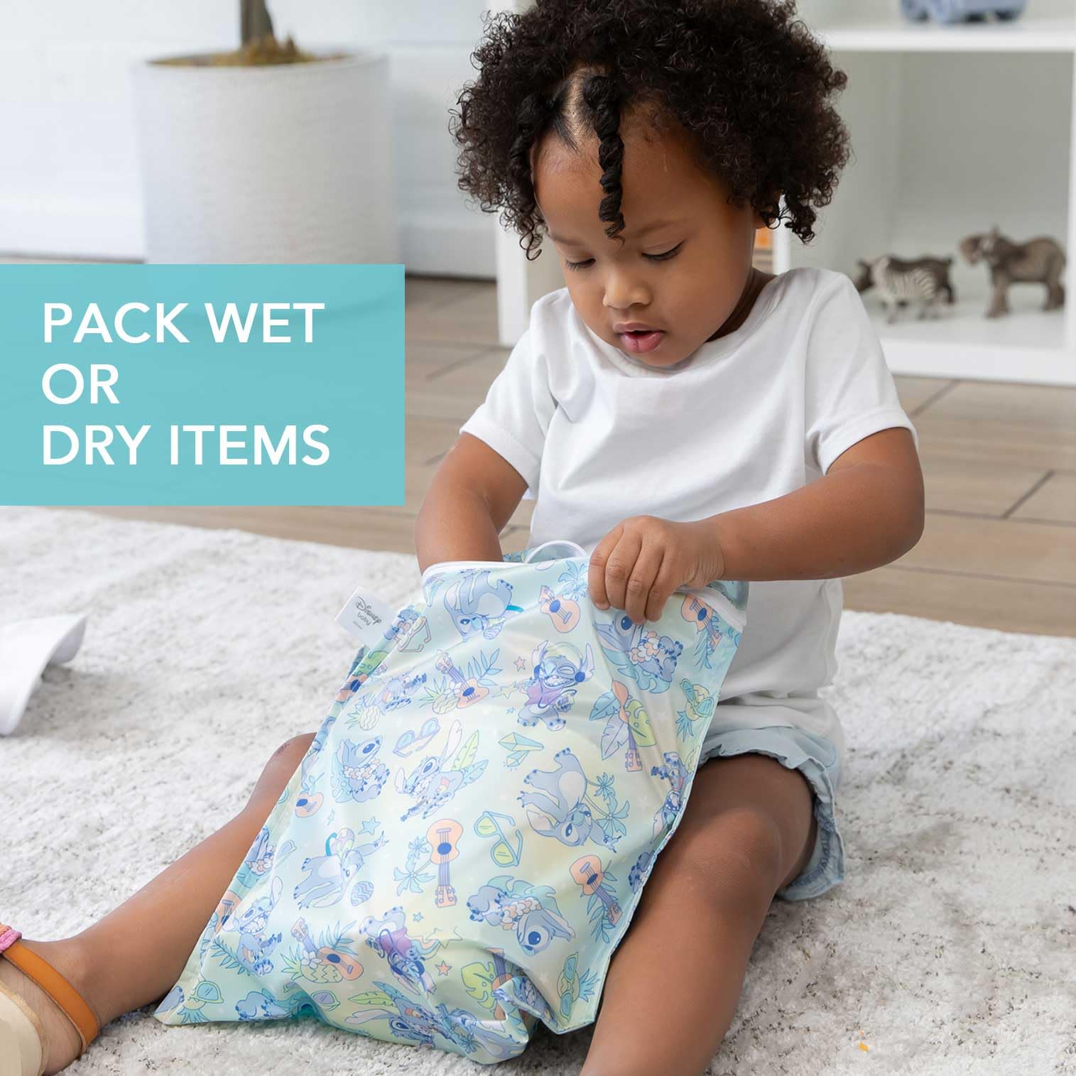 Foto 4 pulgar | Bolsa Húmeda Impermeable Para Viajes De Bebés Con Puntadas Disney Stitch, Paquete De 2 - Venta Internacional.