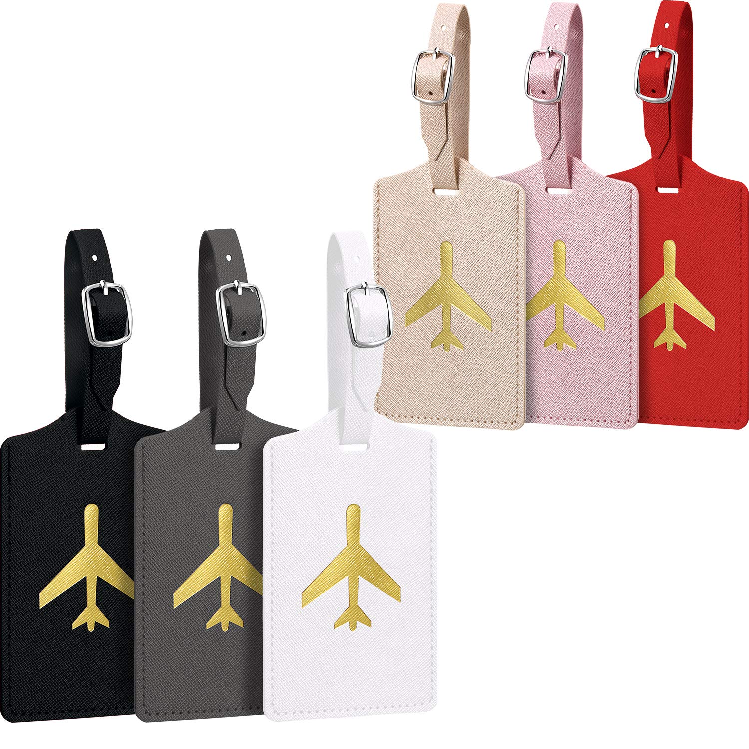 Foto 1 | Etiquetas De Equipaje Frienda, 6 Piezas, De Piel, Para Bolsa De Viaje Y Maletas - Venta Internacional.