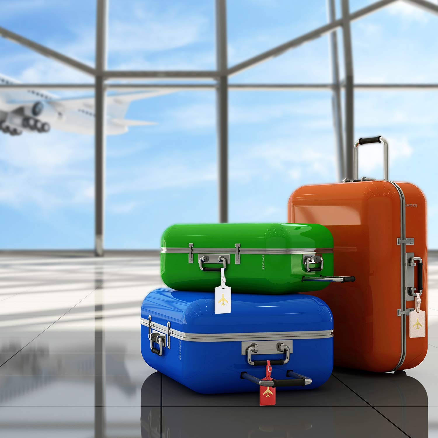 Foto 6 | Etiquetas De Equipaje Frienda, 6 Piezas, De Piel, Para Bolsa De Viaje Y Maletas - Venta Internacional.