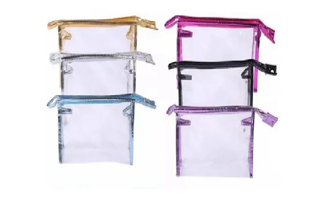 Foto 2 pulgar | Xtellar Kit Premium De 6 Neceseres Transparentes Elegantes Para Damas - Color Negro