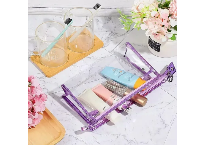 Foto 5 | Xtellar Kit Premium De 6 Neceseres Transparentes Elegantes Para Damas - Color Negro