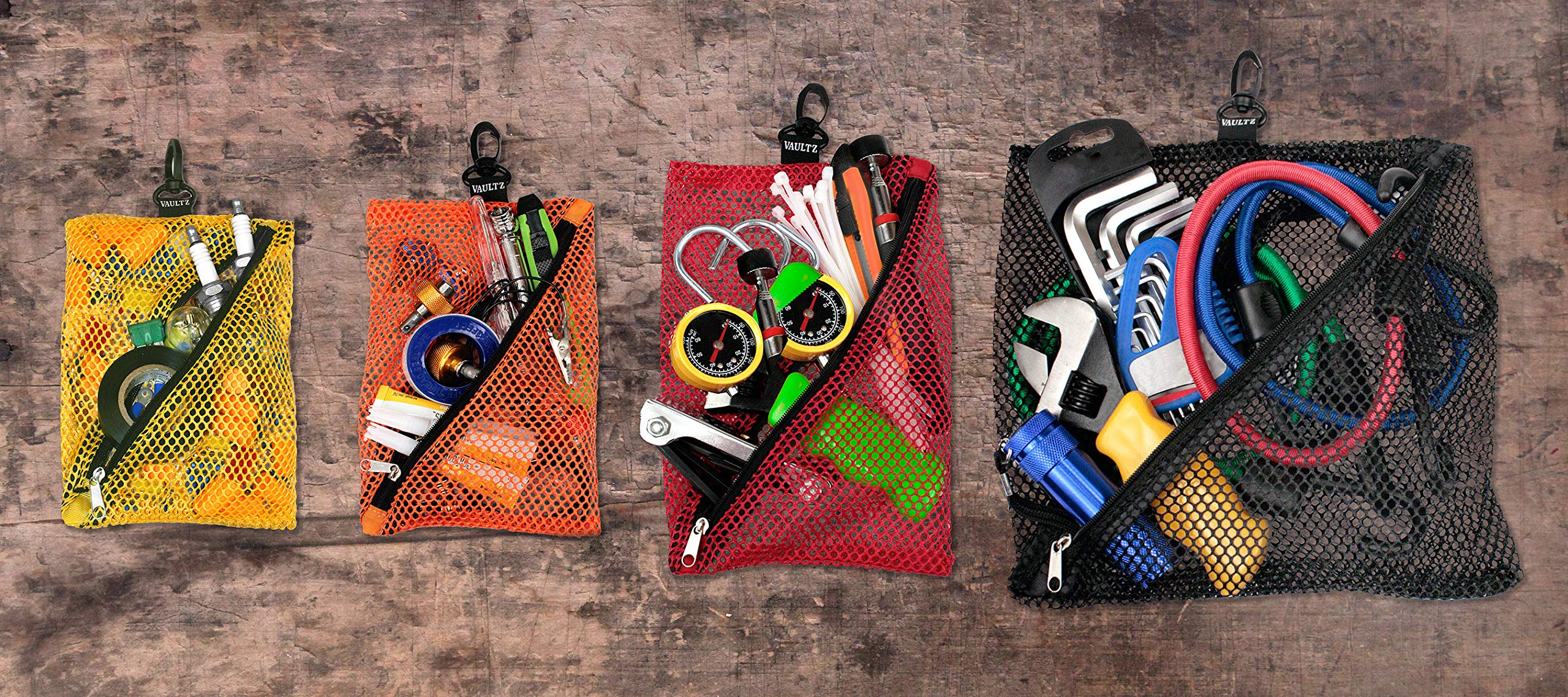 Foto 5 | Set De Bolsas De Malla Con Cierre Vaultz, Paquete De 4 Para Organizar A Los Niños - Venta Internacional.