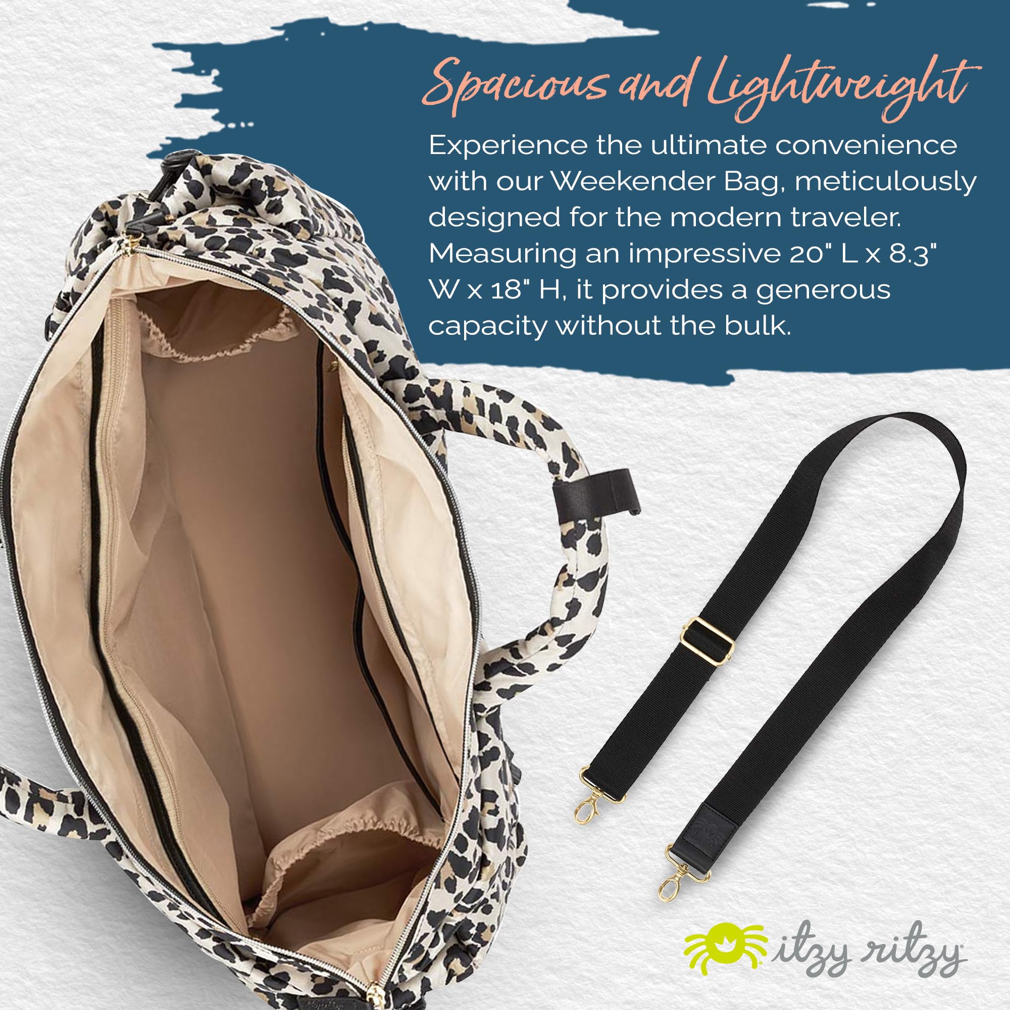 Foto 4 pulgar | Bolsa De Viaje Itzy Ritzy Dream Weekender Lightweight Leopard - Venta Internacional.