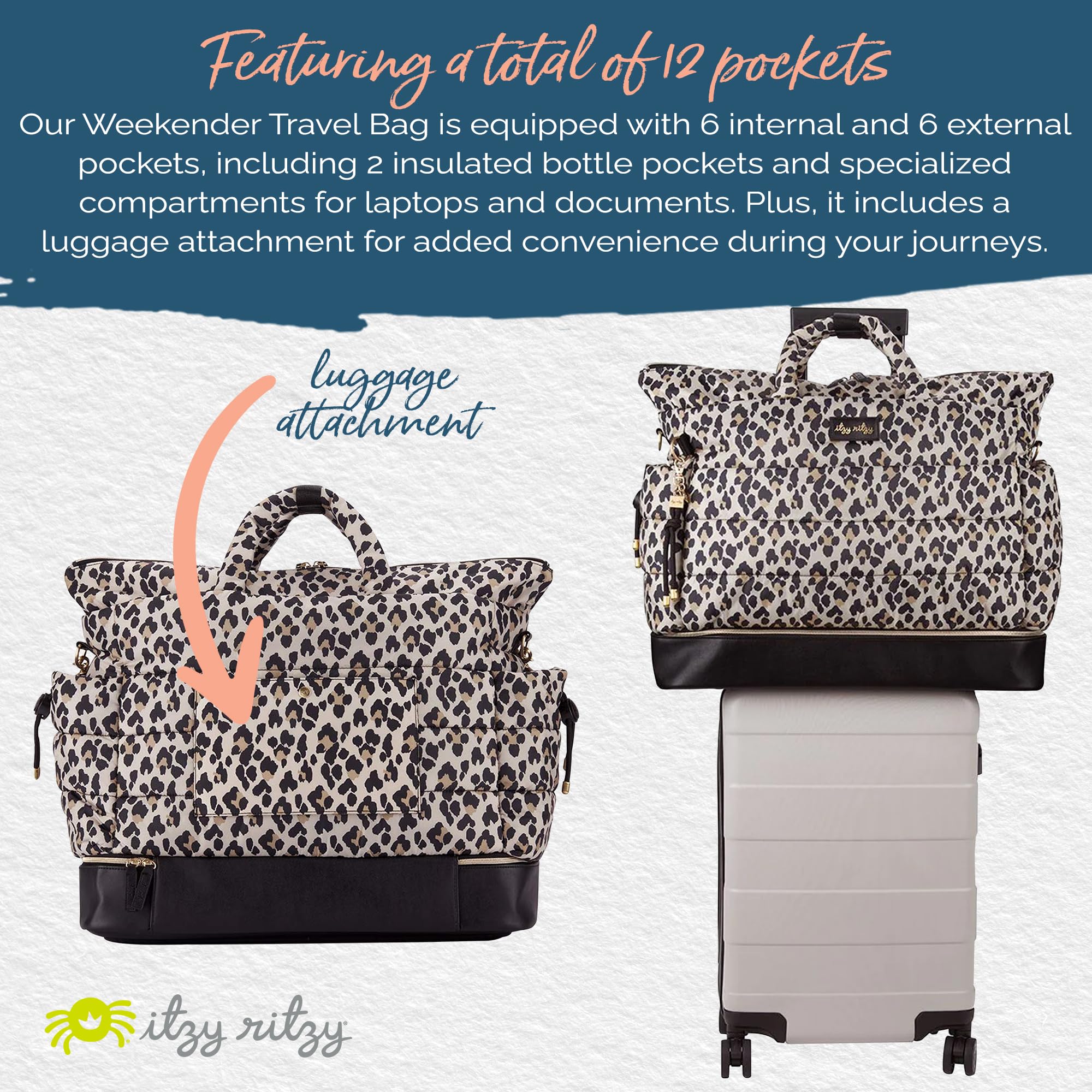 Foto 8 pulgar | Bolsa De Viaje Itzy Ritzy Dream Weekender Lightweight Leopard - Venta Internacional.