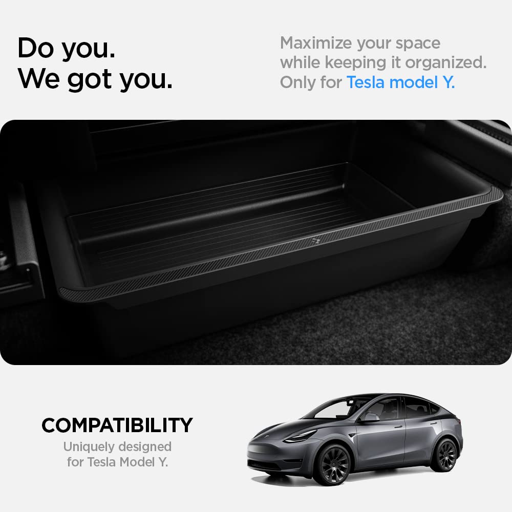 Foto 3 pulgar | Caja Organizadora Para Debajo Del Asiento Spigen Tesla Model Y - Venta Internacional.