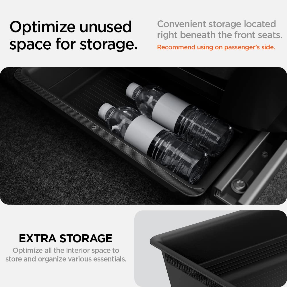 Foto 4 pulgar | Caja Organizadora Para Debajo Del Asiento Spigen Tesla Model Y - Venta Internacional.
