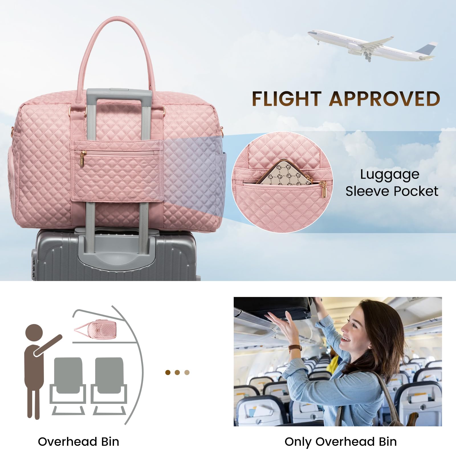 Foto 4 pulgar | Bolsa De Viaje Lovevook Para Mujer Con Compartimento Para Zapatos - Venta Internacional.