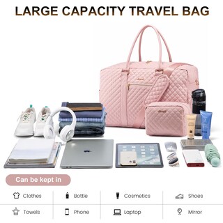 Foto 6 | Bolsa De Viaje Lovevook Para Mujer Con Compartimento Para Zapatos - Venta Internacional.
