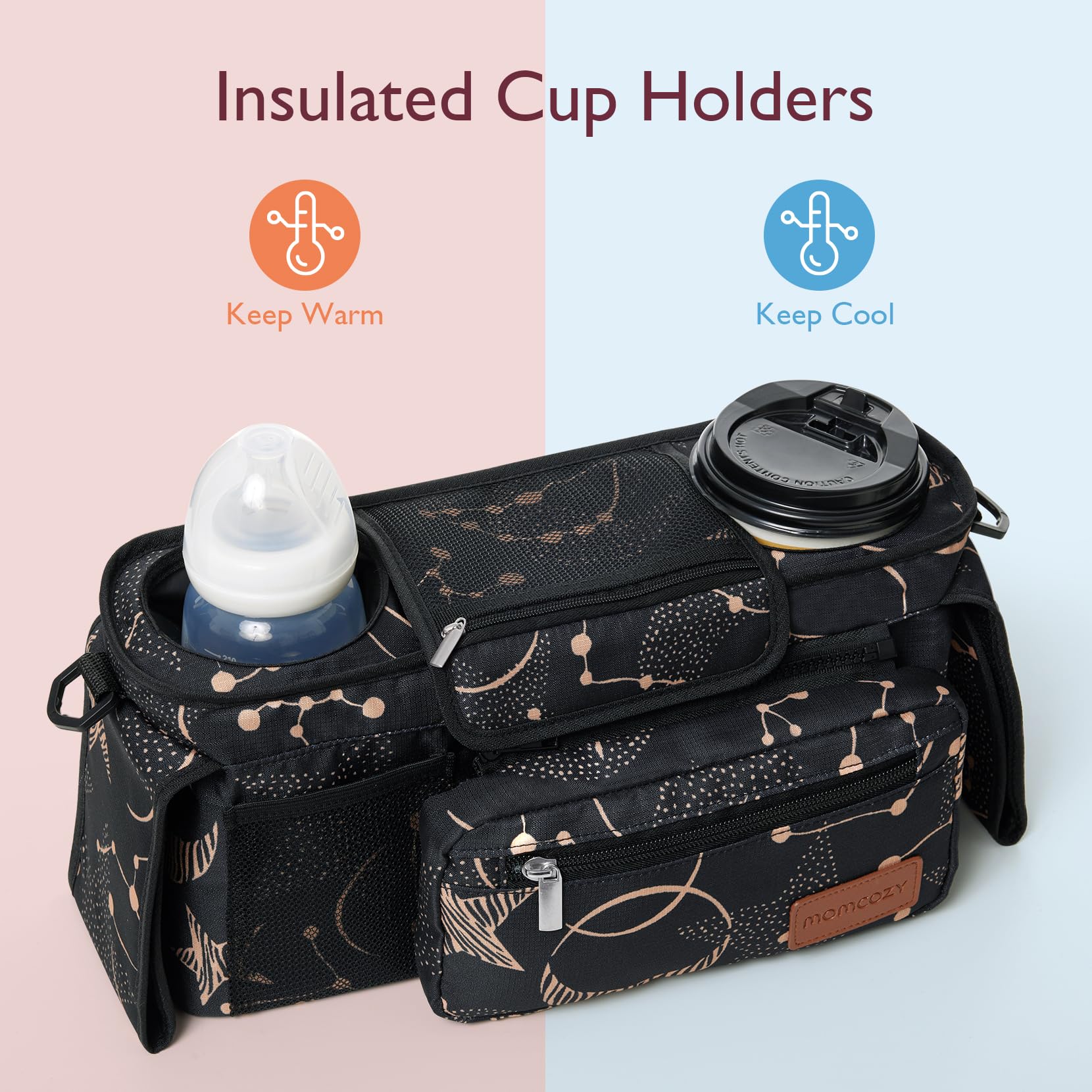 Foto 7 pulgar | Organizador Universal Para Cochecitos Momcozy Con 2 Portavasos Aislantes - Venta Internacional.