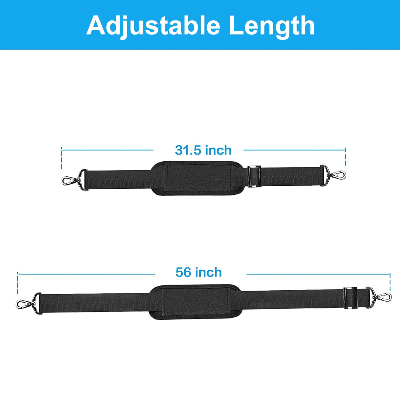 Foto 4 pulgar | Correa De Hombro Mosiso 142 Cm Ajustable Negra Para Bolso - Venta Internacional.