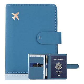 Foto 3 | Porta Pasaporte , Documentos Funda Protectora Viaje Eo Safe Imports Esi-19721 Azul