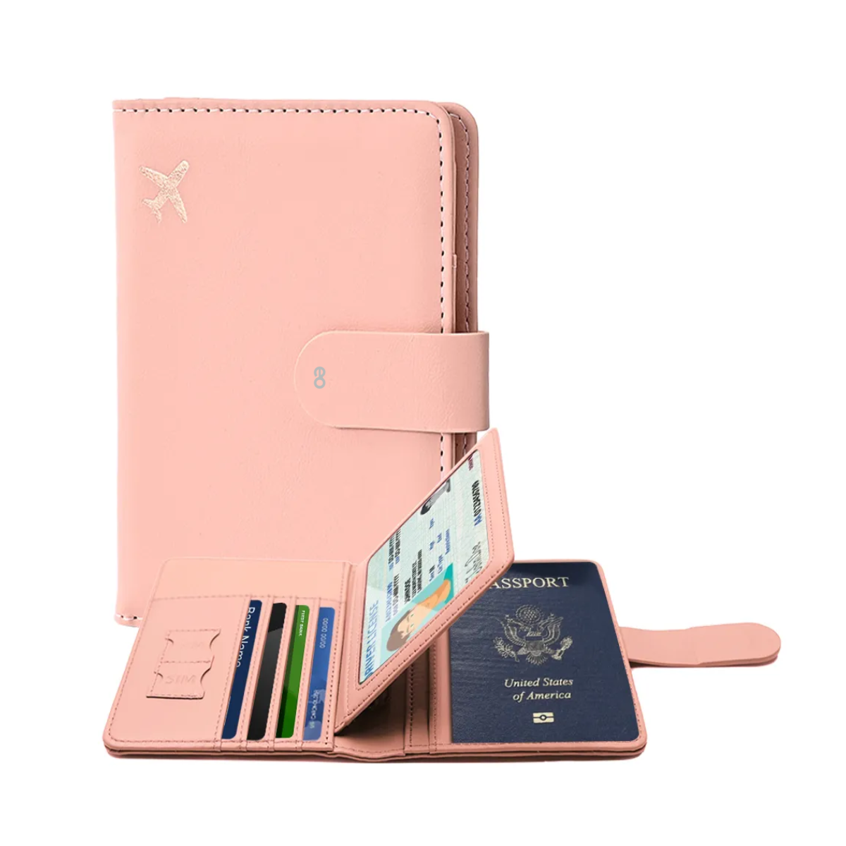 Foto 2 | Porta Pasaporte Funda Documentos Protectora Viaje Con Rfid  Eo Safe Imports Esi-19720 Rosa