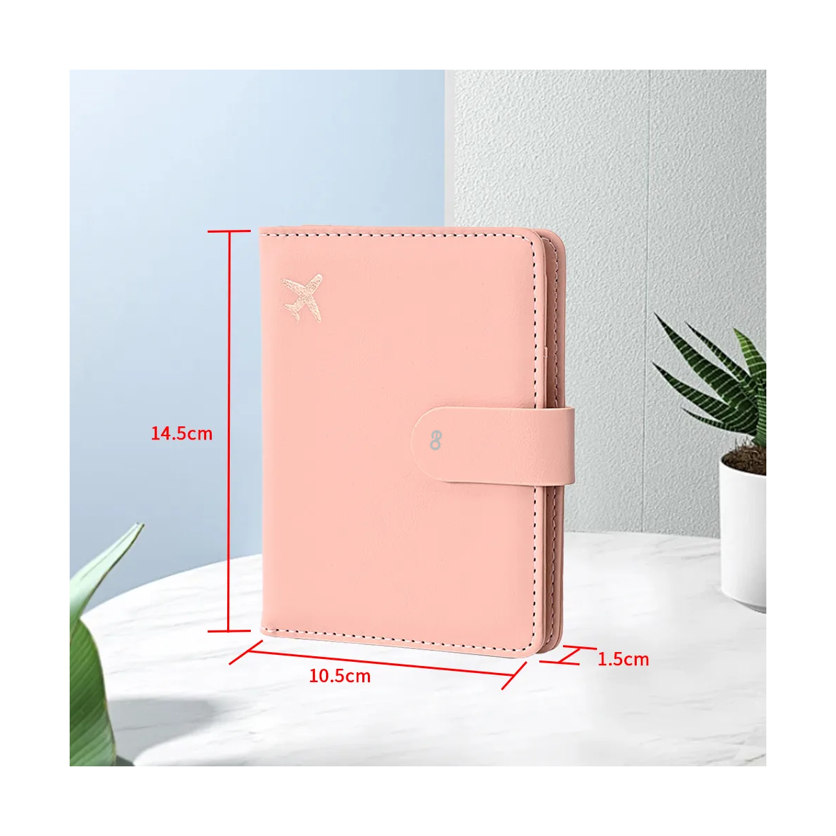 Foto 5 pulgar | Porta Pasaporte Funda Documentos Protectora Viaje Con Rfid  Eo Safe Imports Esi-19720 Rosa