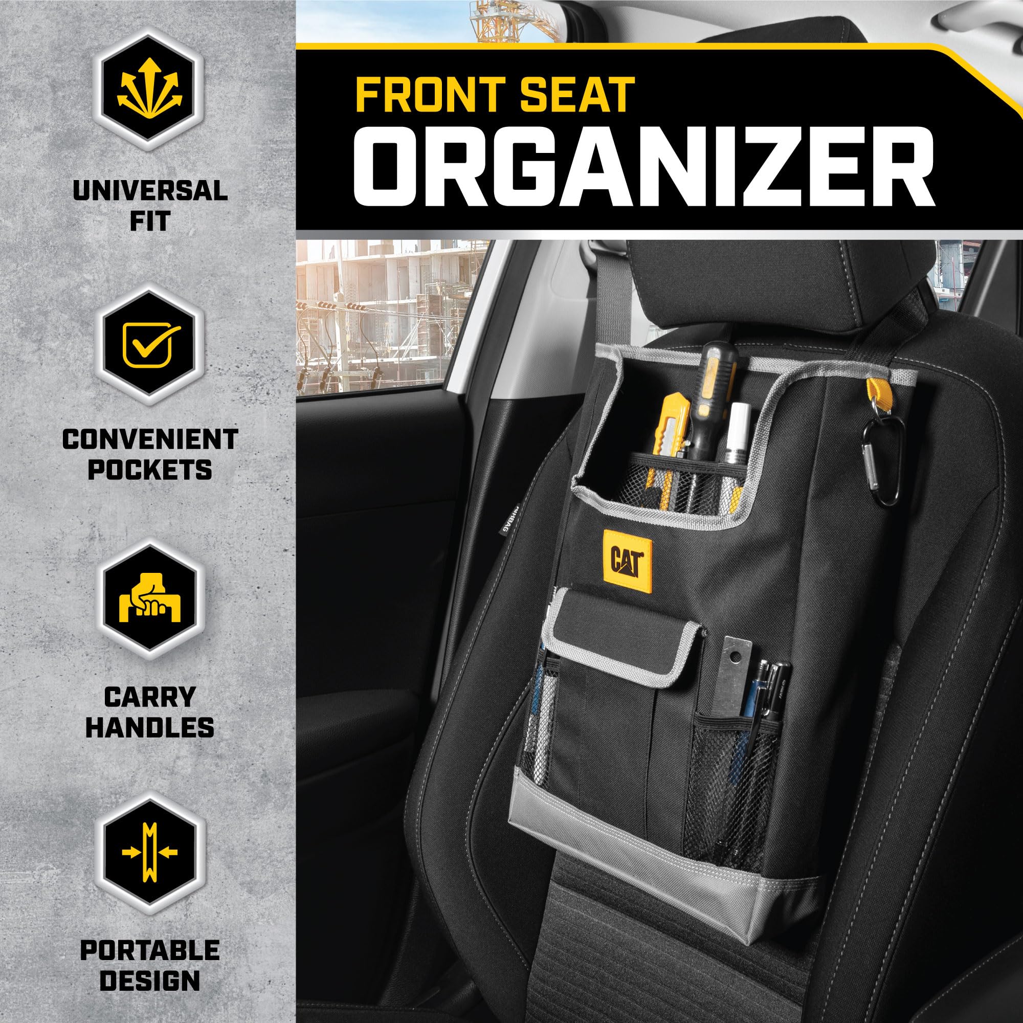 Foto 3 pulgar | Organizador De Asientos De Coche Cat, Camiones, Suv, Extraíble, Negro - Venta Internacional.