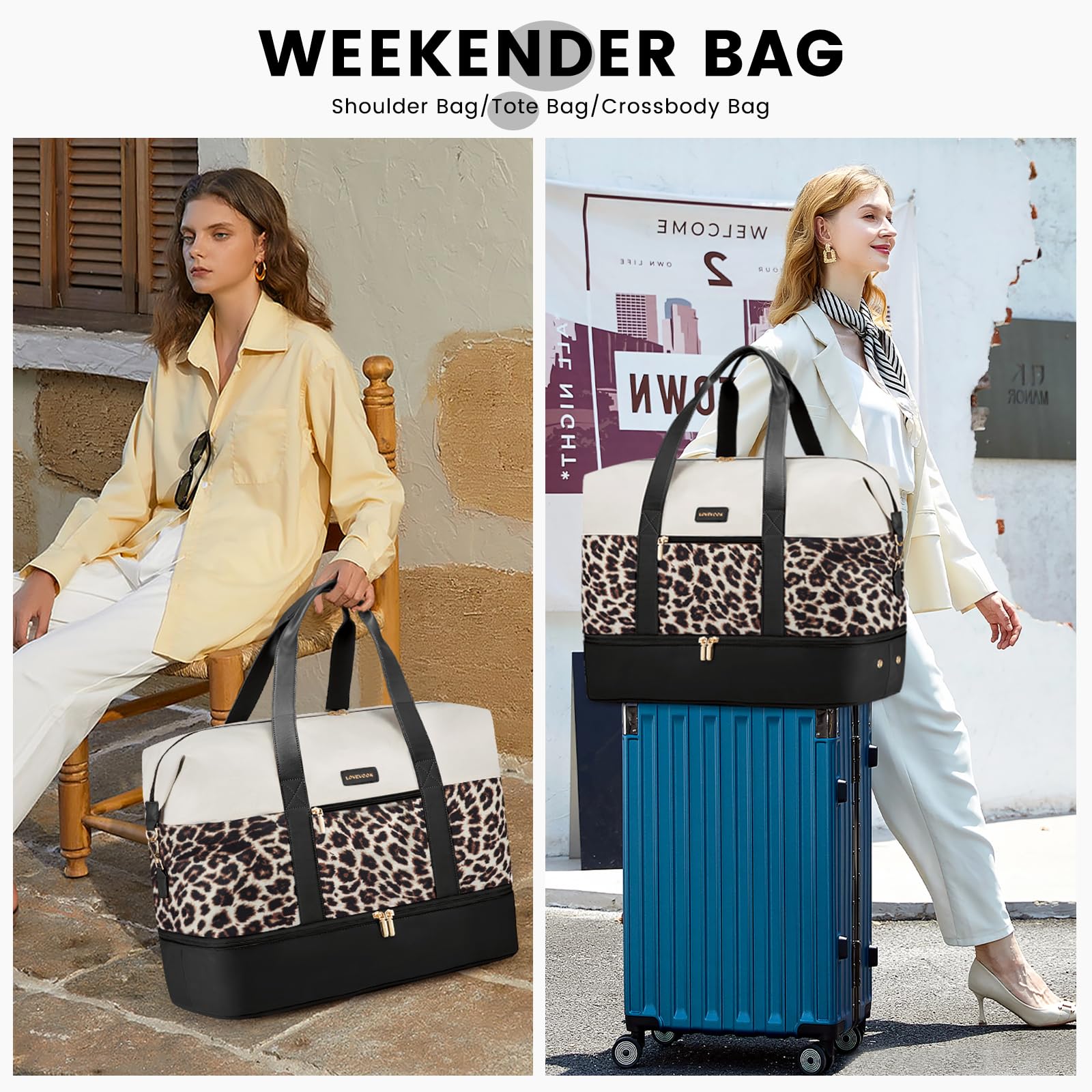 Foto 4 pulgar | Bolsa De Viaje Lovevook Weekender Con 2 Cubos De Embalaje Para Mujer - Venta Internacional.