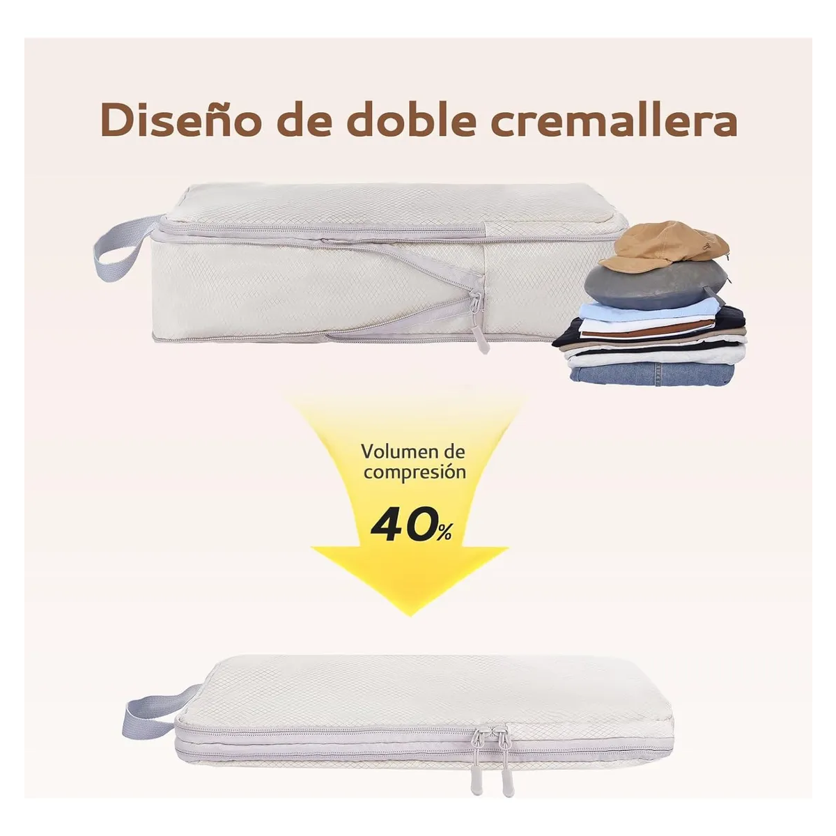 Foto 5 pulgar | 18p Bolsas De Viaje Accesorios De Viaje Bolsas Organizadoras Eo Safe Imports Esi-20040 Beige