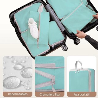 Foto 4 | 18p Bolsas De Viaje Accesorios De Viaje Bolsas Organizadoras Eo Safe Imports Esi-20041 Verde