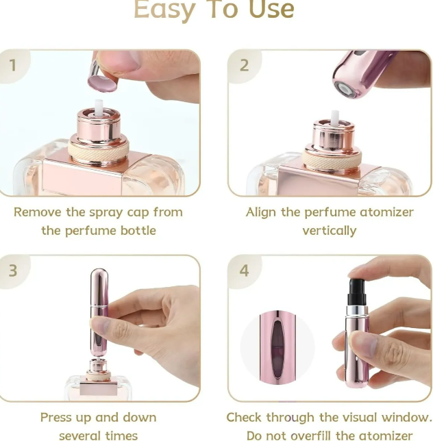 Foto 4 pulgar | Xtellar Set De 8 Atomizadores De Perfume Premium Mini Portátiles Para Viajes