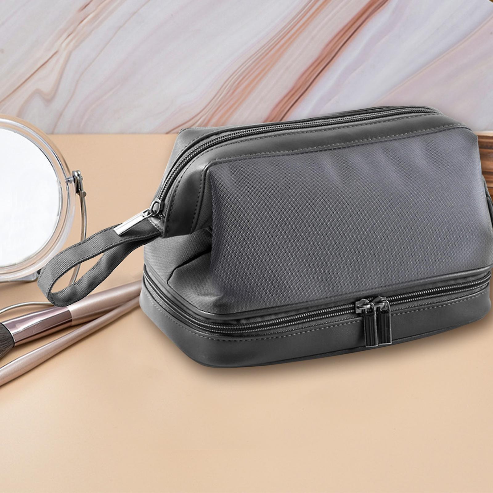 Foto 2 | Bolsa De Lavado Huoguo Separación En Seco Y Húmedo De Doble Capa De Nailon Gris - Venta Internacional.