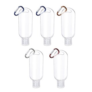 Foto 2 | Botellas De Viaje De Plástico Transparente Con Forma De Llavero 50 Ml A Prueba De Fugas (x5) - Venta Internacional.