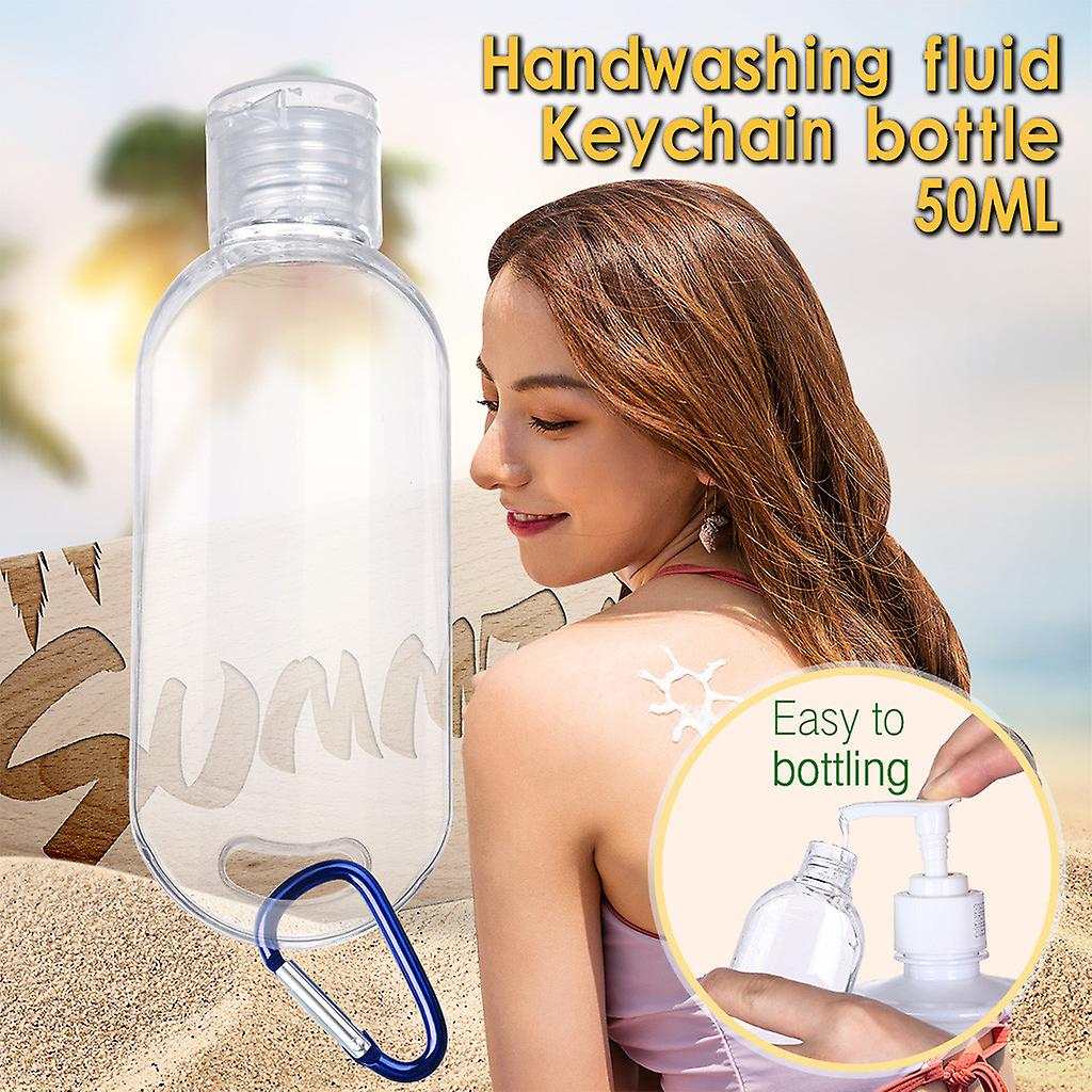 Foto 4 pulgar | Botellas De Viaje De Plástico Transparente Con Forma De Llavero  50 Ml  A Prueba De Fugas (x5) - Venta Internacional.