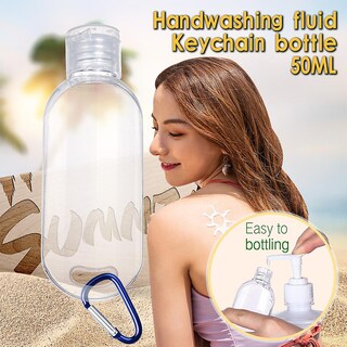 Foto 3 | Botellas De Viaje De Plástico Transparente Con Forma De Llavero 50 Ml A Prueba De Fugas (x5) - Venta Internacional.