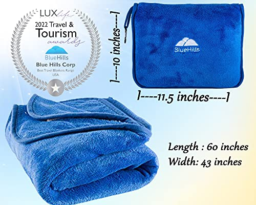 Foto 5 pulgar | Venta Internacional- Manta Viaje + Estuche + Almohada Suave Premium Azul