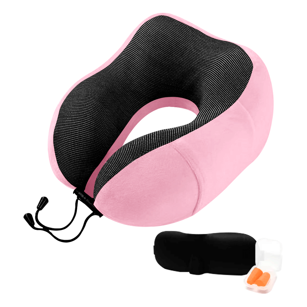 Almohada para Viaje Linum KITVIAJERO 100% Memory Foam Rosa + Accesorios