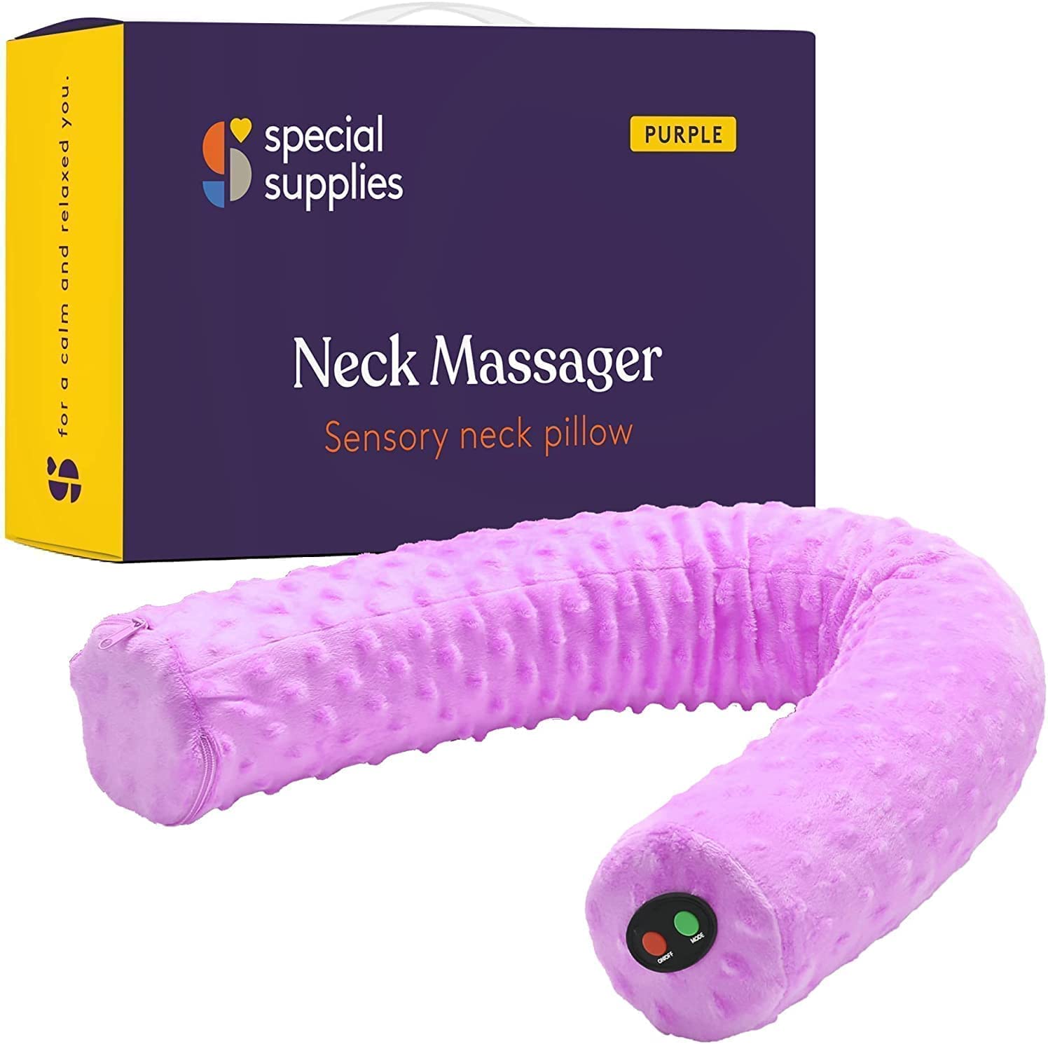 Almohada Cervical Con Vibración Sensorial, Suministros Especiales, Color Morado - Venta Internacional.