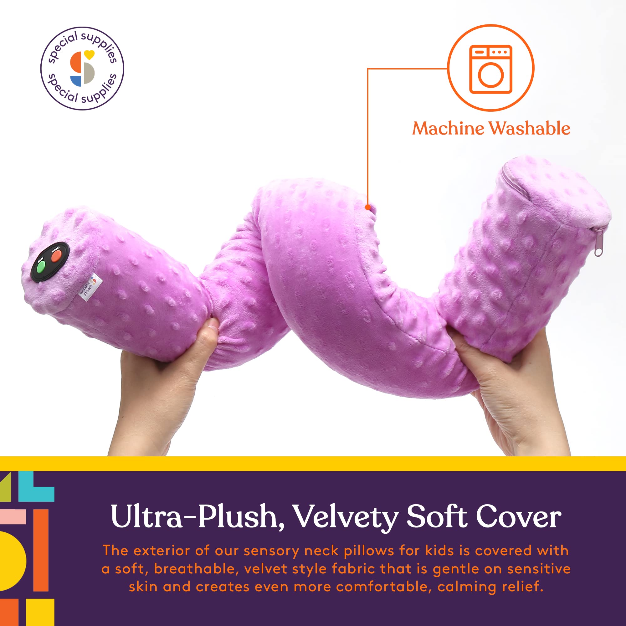 Foto 2 | Almohada Cervical Con Vibración Sensorial, Suministros Especiales, Color Morado - Venta Internacional.