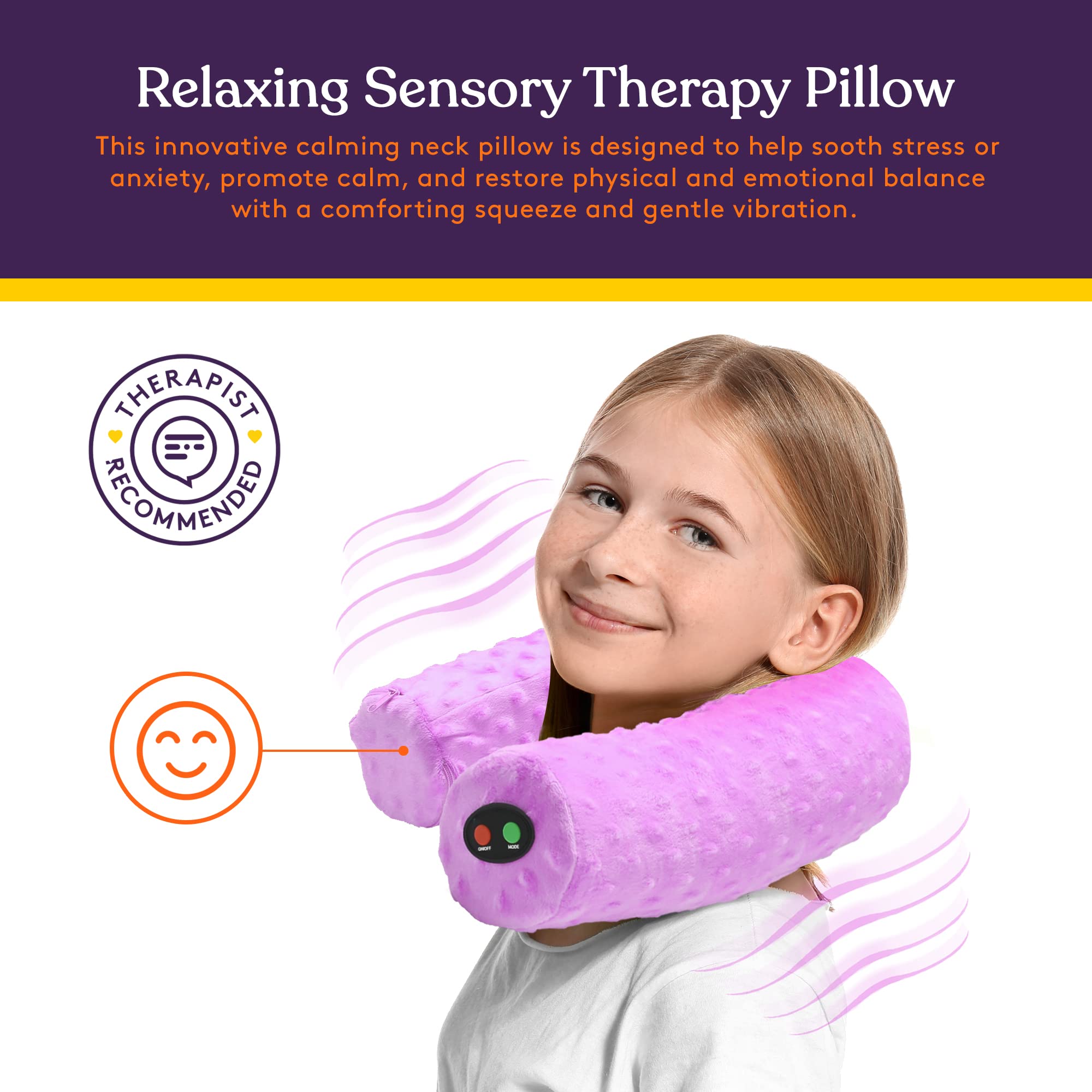 Foto 5 | Almohada Cervical Con Vibración Sensorial, Suministros Especiales, Color Morado - Venta Internacional.