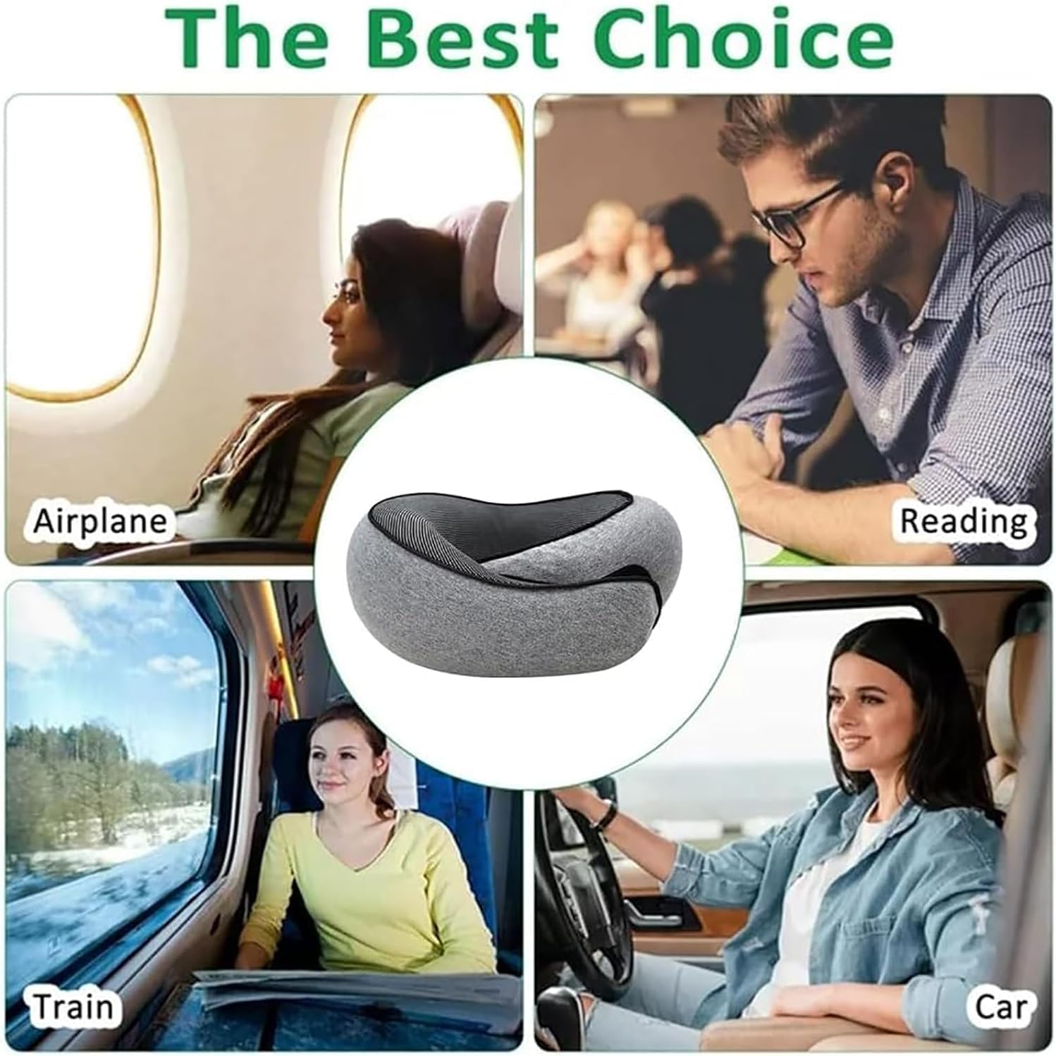 Foto 4 pulgar | Almohada de Viaje Wander Plus de Espuma Viscoelástica Gris Oscuro - Venta Internacional