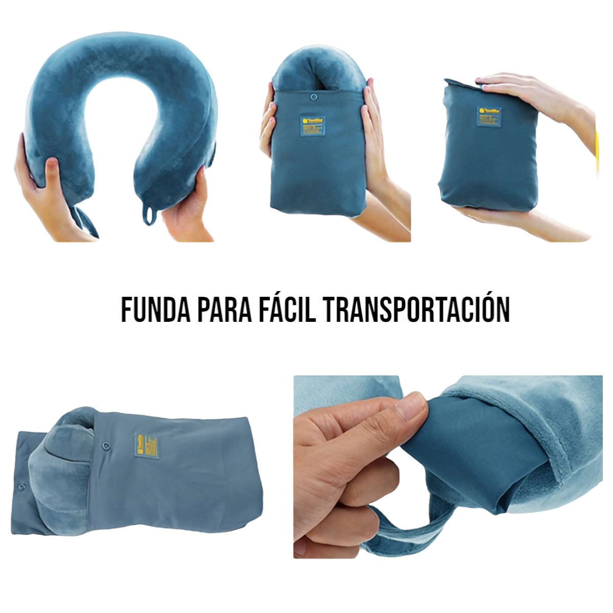 Foto 3 pulgar | Cojín Para Cuello Almohada Lumbar De Viaje Portátil Memory Foam Travel Blue