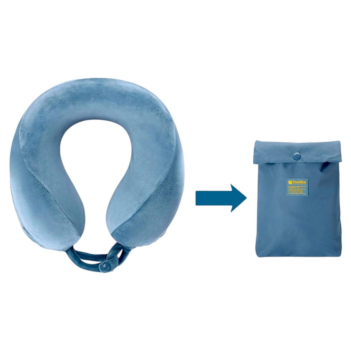 Foto 5 pulgar | Cojín Para Cuello Almohada Lumbar De Viaje Portátil Memory Foam Travel Blue