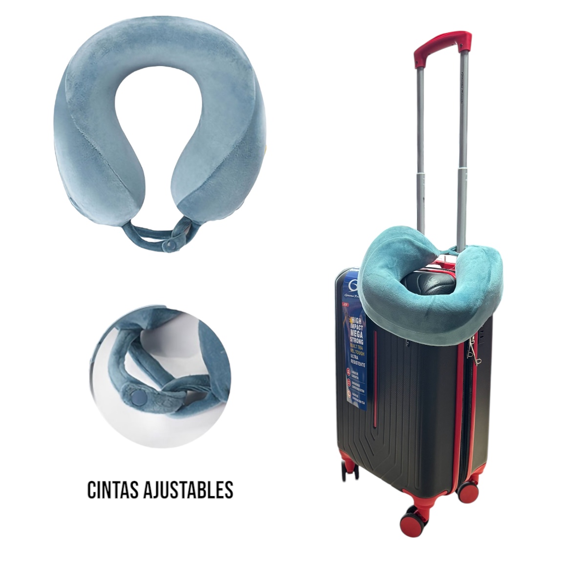 Foto 8 pulgar | Cojín Para Cuello Almohada Lumbar De Viaje Portátil Memory Foam Travel Blue