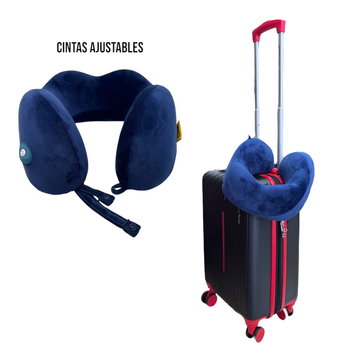 Foto 7 pulgar | Almohada Cojín Lumbar con Masajeador y Memory Foam Azul