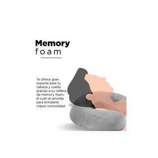Foto 2 | Almohada de Cuello Eo Safe Imports Espuma Viscoelástica Negro