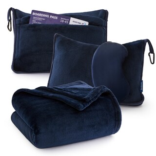 Foto 1 | Manta de Viaje Bedsure Azul con Bolsa de Almacenamiento - Venta Internacional