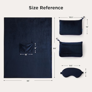 Foto 6 | Manta de Viaje Bedsure Azul con Bolsa de Almacenamiento - Venta Internacional
