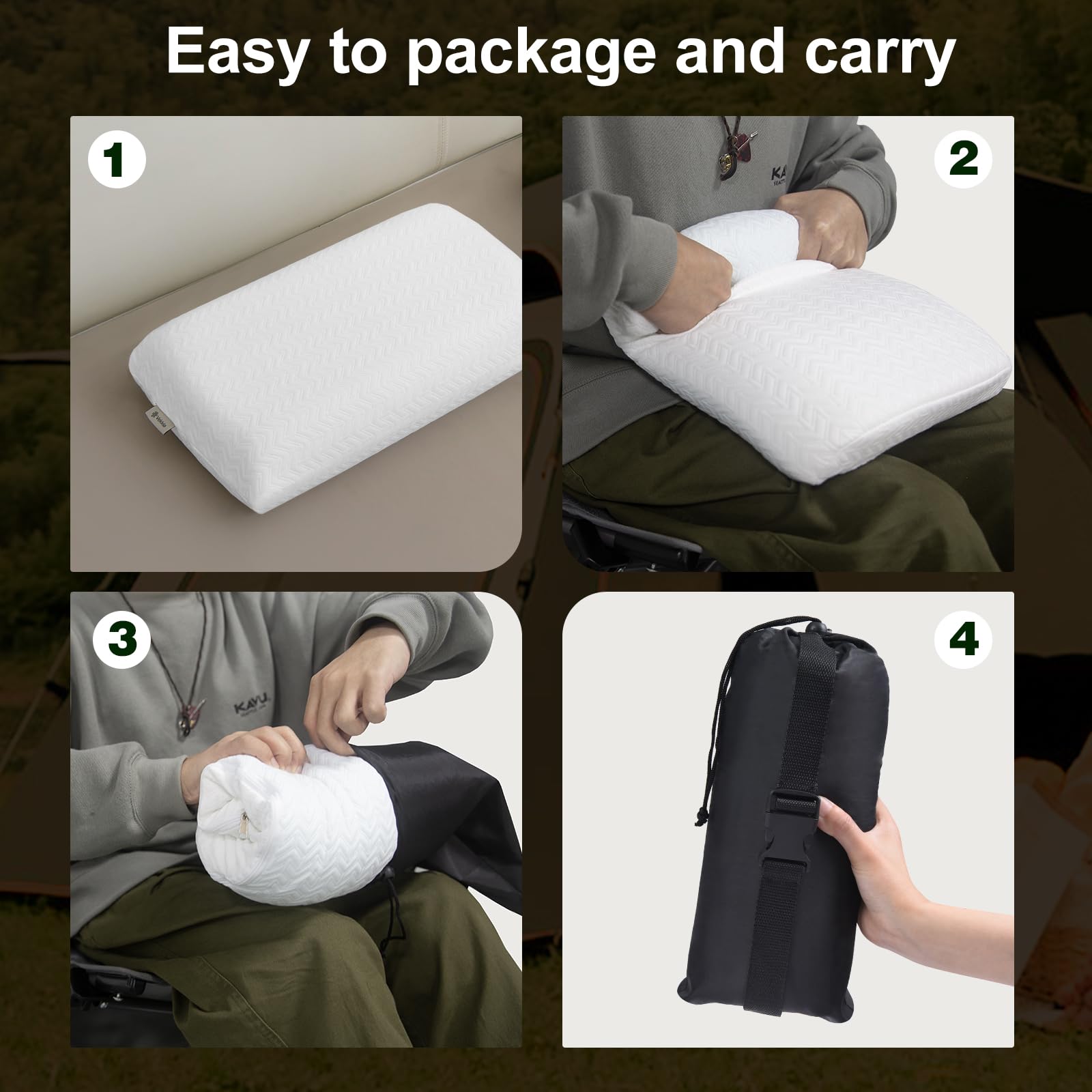 Foto 3 | Almohada de Viaje Vekkia Viscoelástica Comprimible con Funda - Venta Internacional