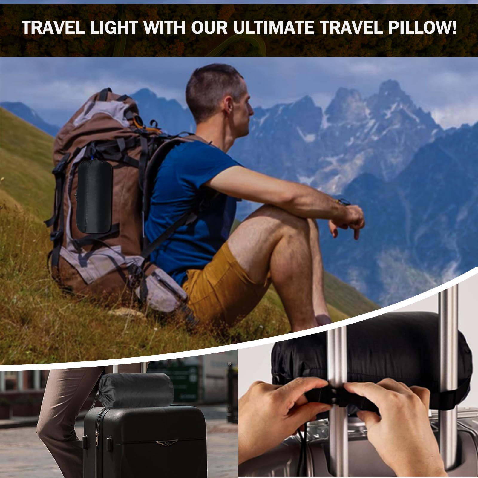 Foto 7 pulgar | Almohada de Viaje Vekkia Viscoelástica Comprimible con Funda - Venta Internacional