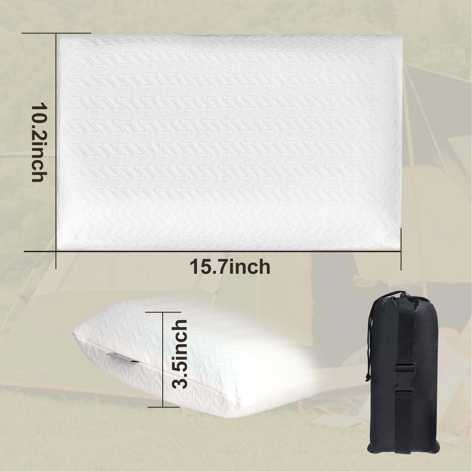 Foto 8 pulgar | Almohada de Viaje Vekkia Viscoelástica Comprimible con Funda - Venta Internacional